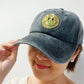 Sequin Smiley Face Patch Hat
