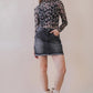 Women's Black Floral Fitted Sheer Mesh Lace Top
