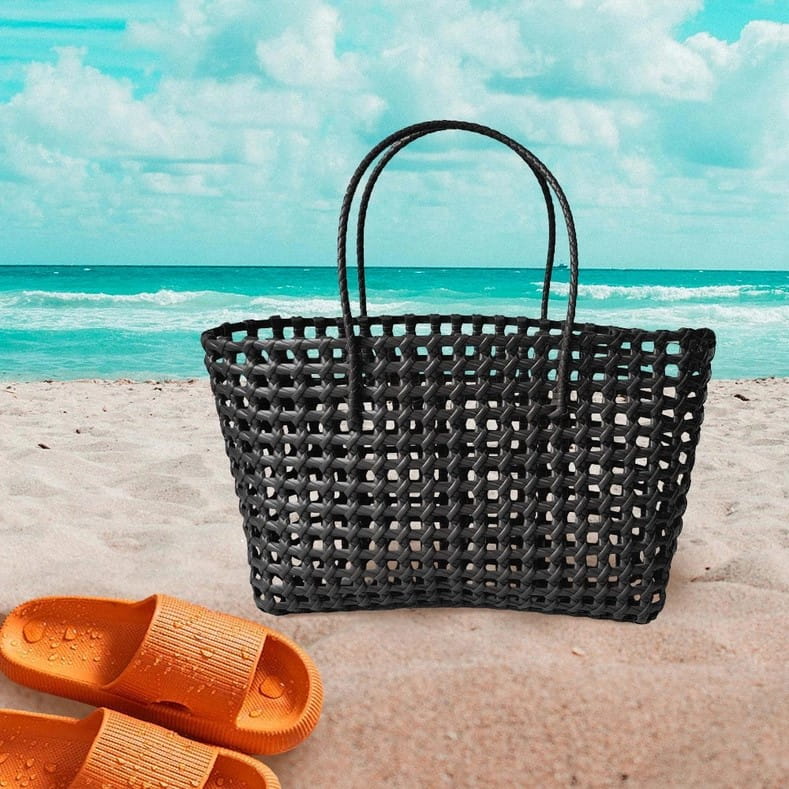 Women's Black Jelly Tote Bag