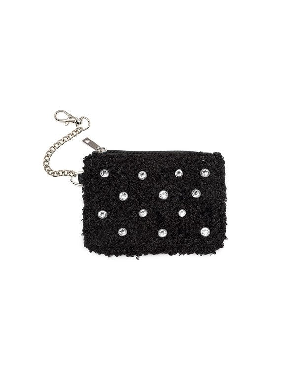 Crystal Embellished Keychain Pouch