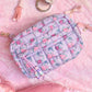 Quilted Floral Printed Pouch