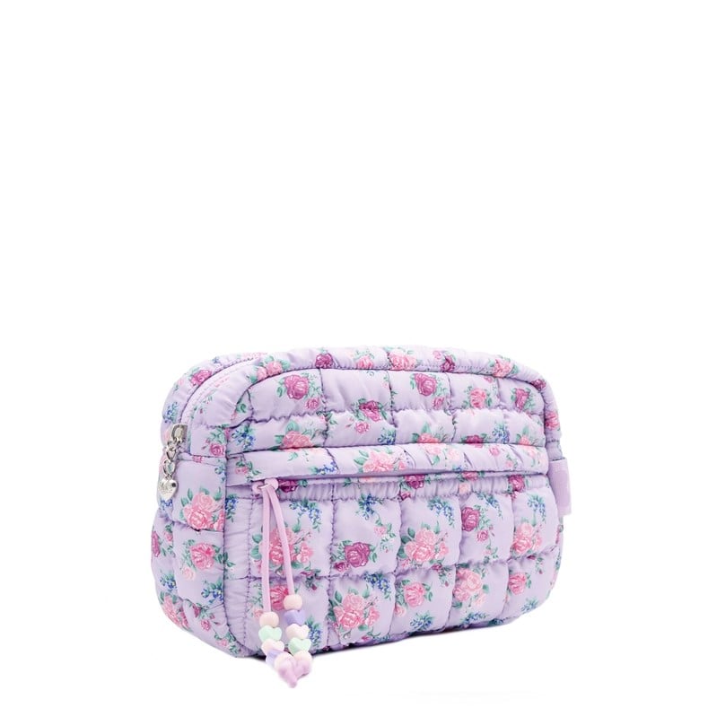 Quilted Floral Printed Pouch