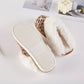 Women's Faux Fur Lined Leopard Slippers