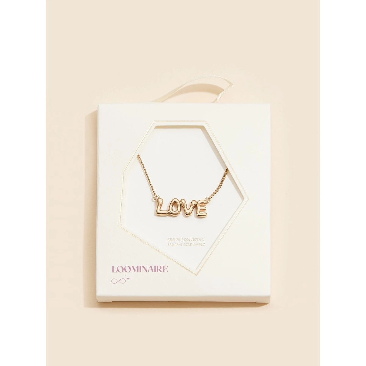 18K Gold Dipped Balloon LOVE Necklace