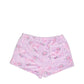 Kids Fleece Printed Floral Orchid Bow Shorts
