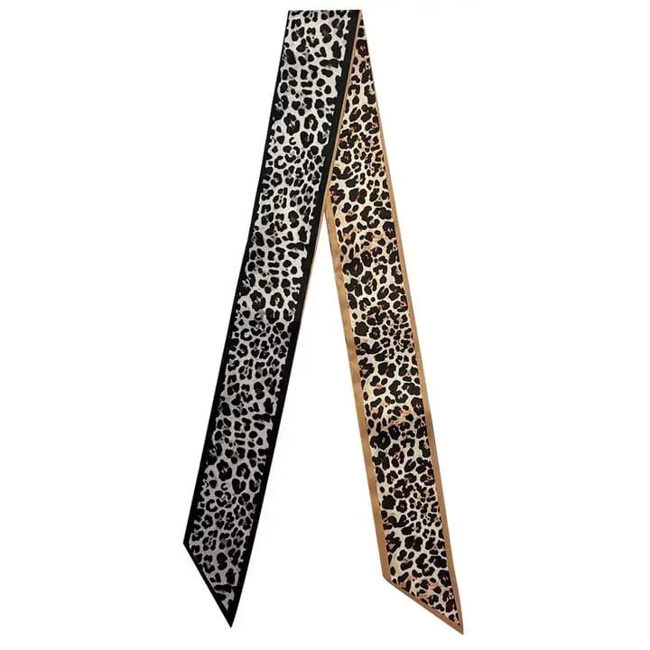 Leopard Print Skinny Scarf