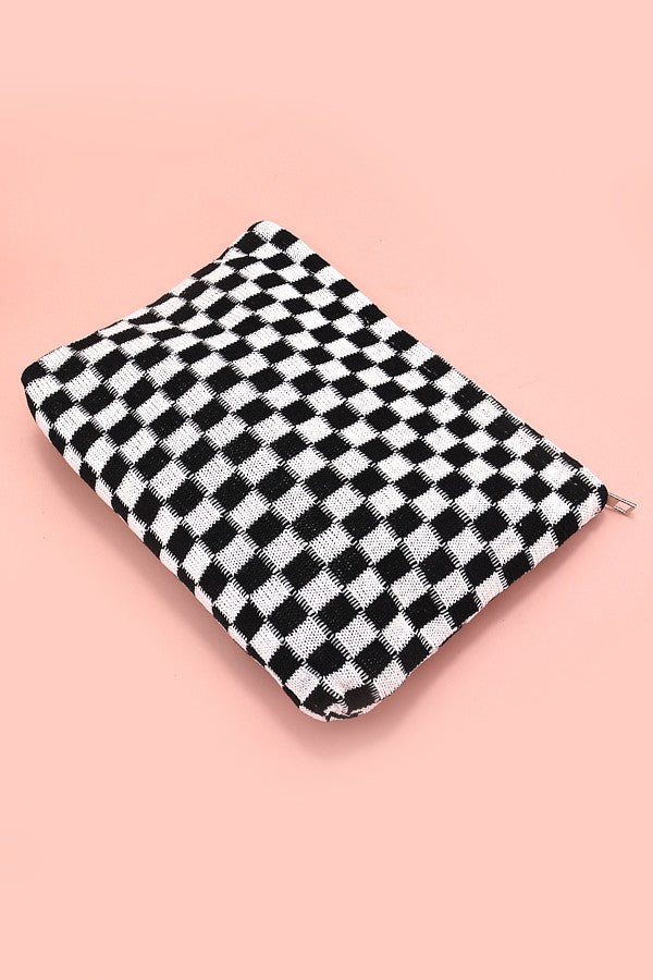 Checkered Makeup Bag