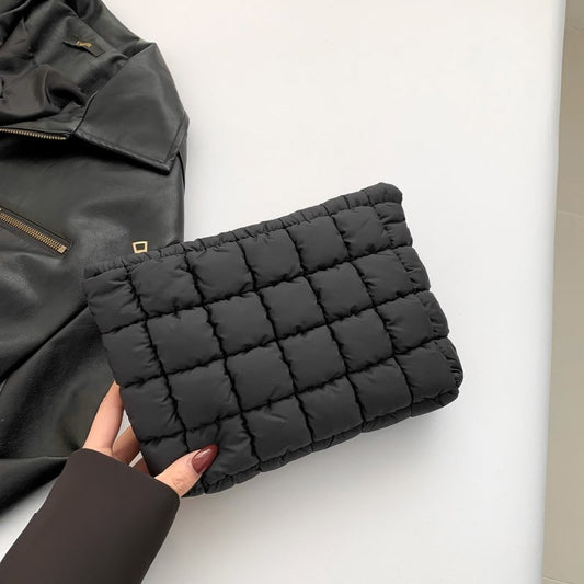 Women's Quilted Puffy Cosmetic Bag