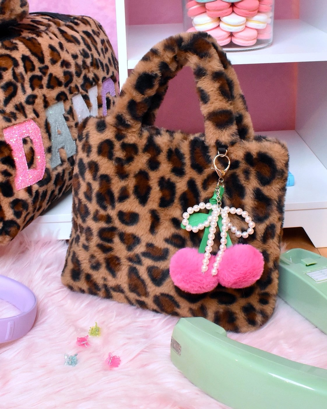 Kids Leopard Plush Mini Tote