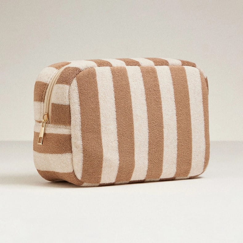 Striped Cosmetic Bag