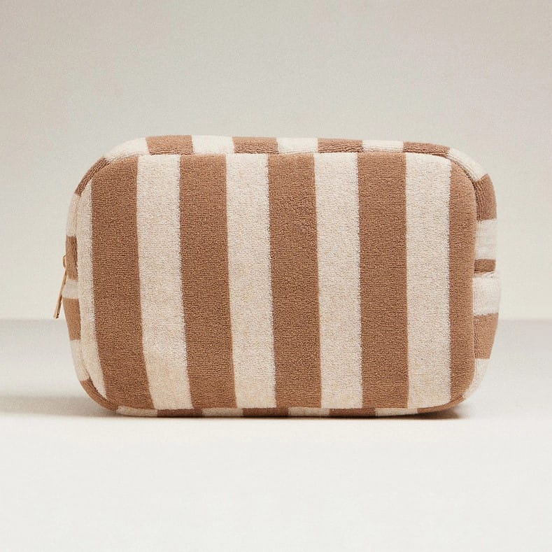 Striped Cosmetic Bag