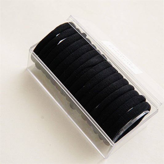 15 PCS/Box Super Stretchy Black Hair Elastics