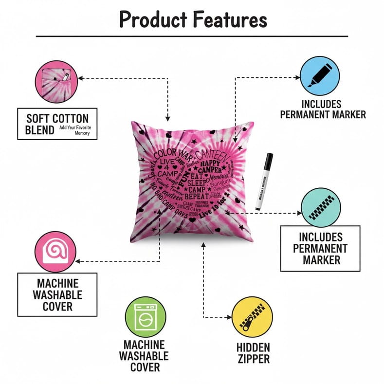 Autograph Signature Memory Keepsake Pillow