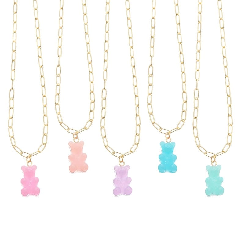 Kids Gummy Bear Paperclip Necklace