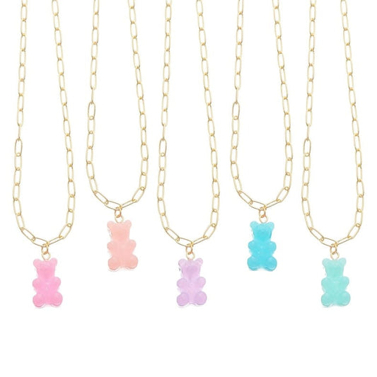 Kids Gummy Bear Paperclip Necklace