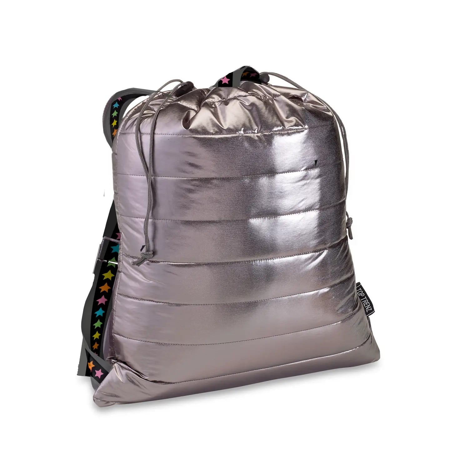 Kids Gunmetal Puffer String Bag