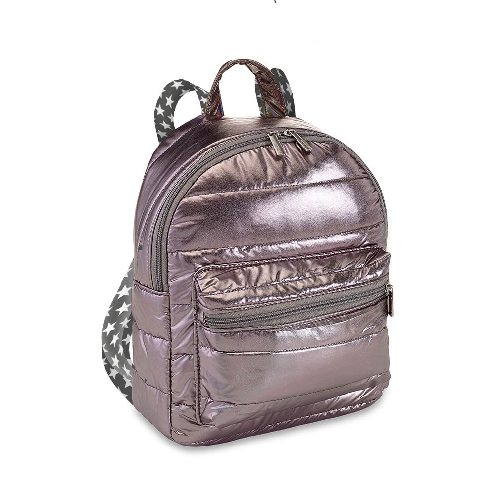 Kids Gunmetal Mini Puffer Backpack