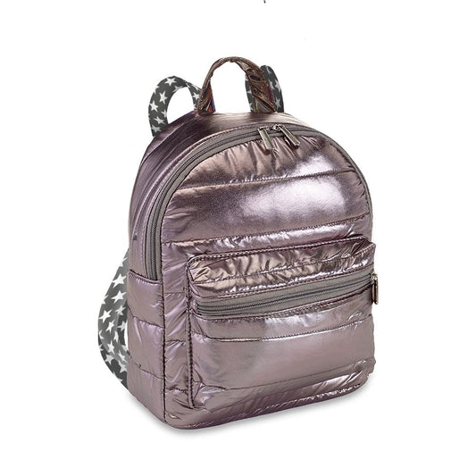 Kids Gunmetal Mini Puffer Backpack