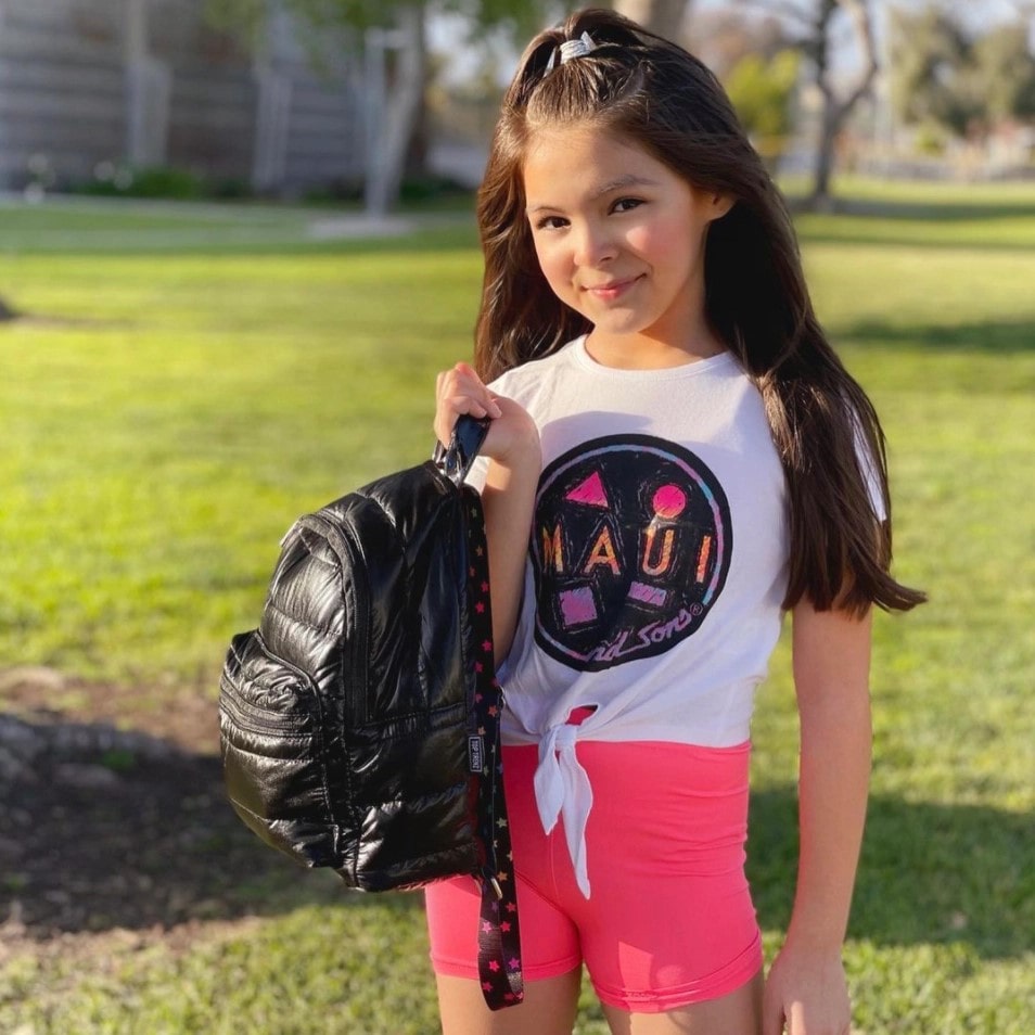 Kids Gunmetal Mini Puffer Backpack