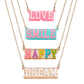 Kids Charm Word Necklaces