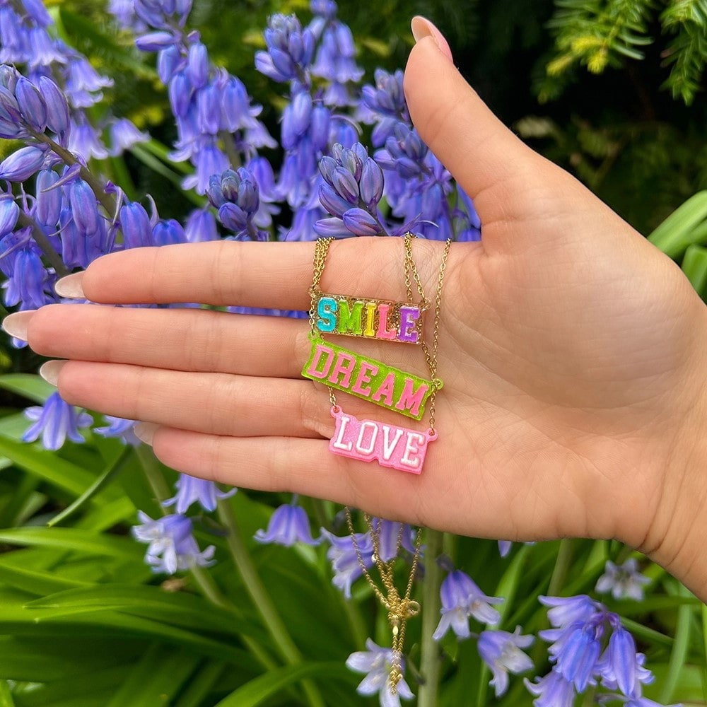 Kids Charm Word Necklaces