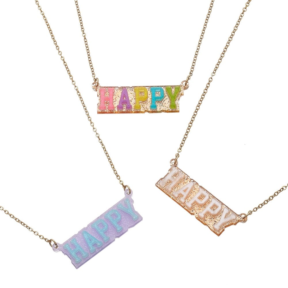 Kids Charm Word Necklaces