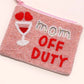 Mom Off Duty Seedbead Coin Purse/Pouch