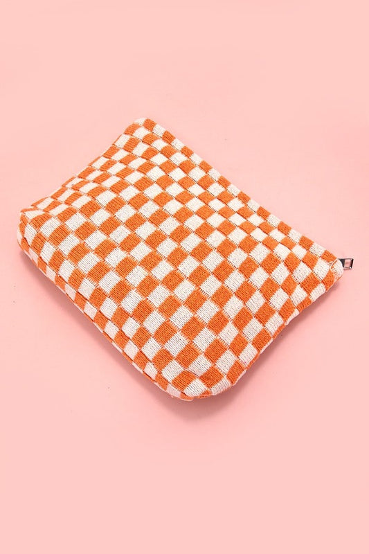 Checkered Makeup Bag