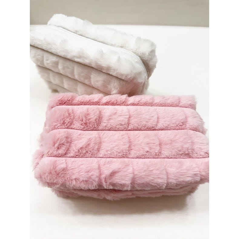 Faux Fur Cosmetic Bag