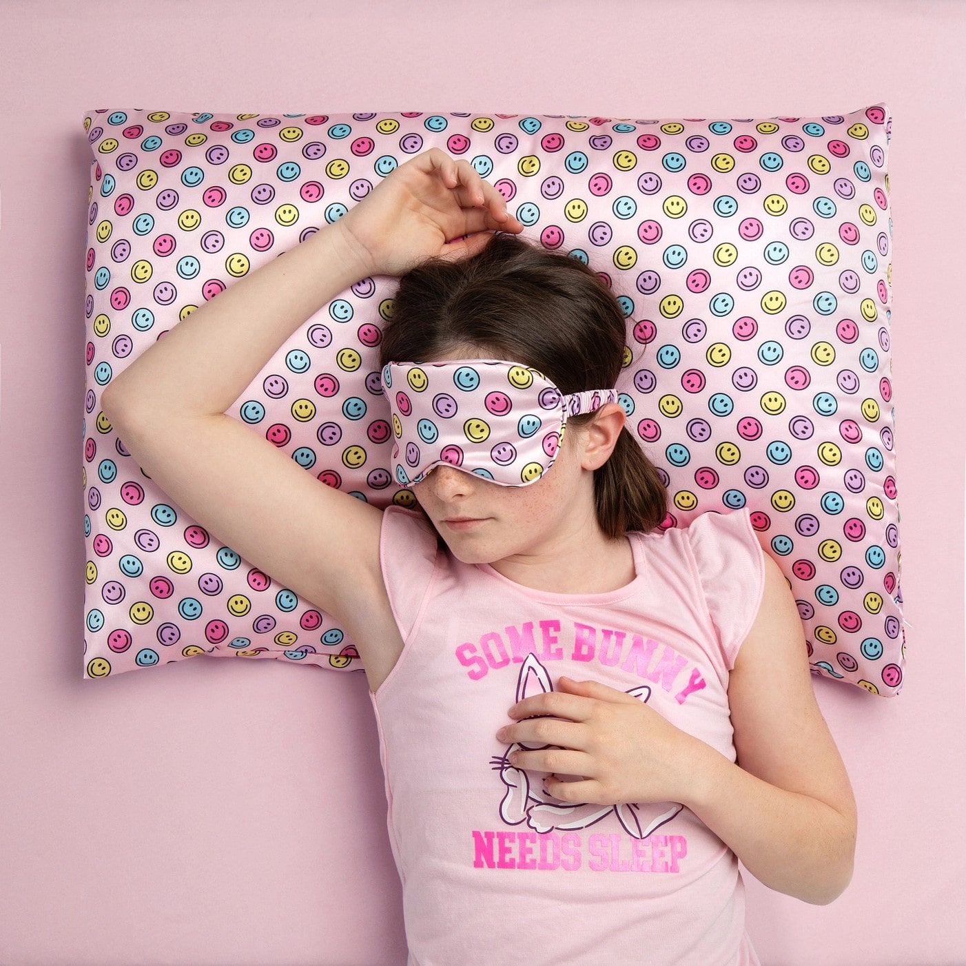 Smiley Face Satin Pillowcase