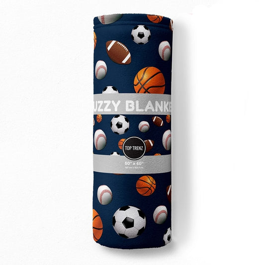 Kids Sports Fuzzy Throw Blanket