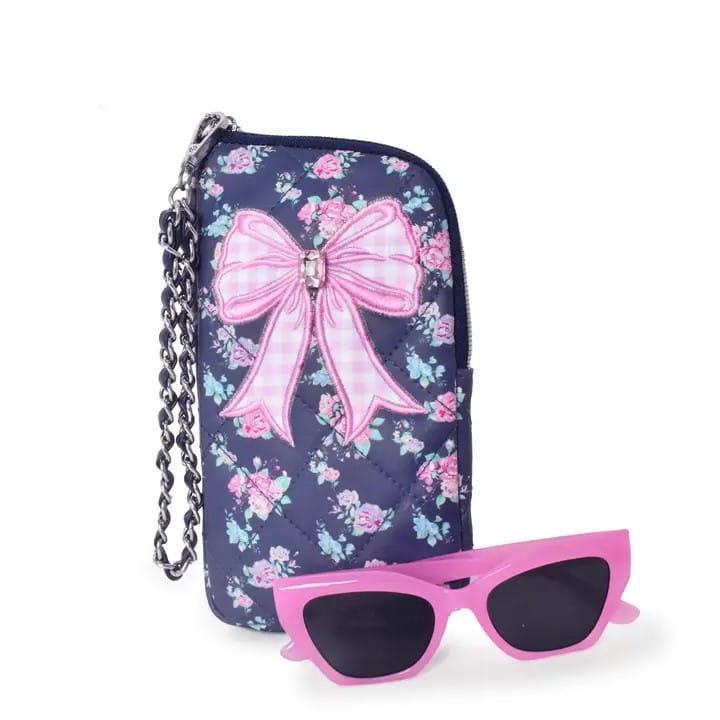 Kids Sunglasses and Bow Wristlet Case