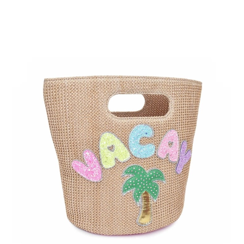Vacay Patched Mini Straw Bag